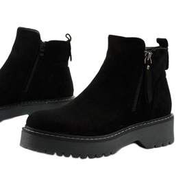 Bottines noires en simili-cuir Elinvyra 1