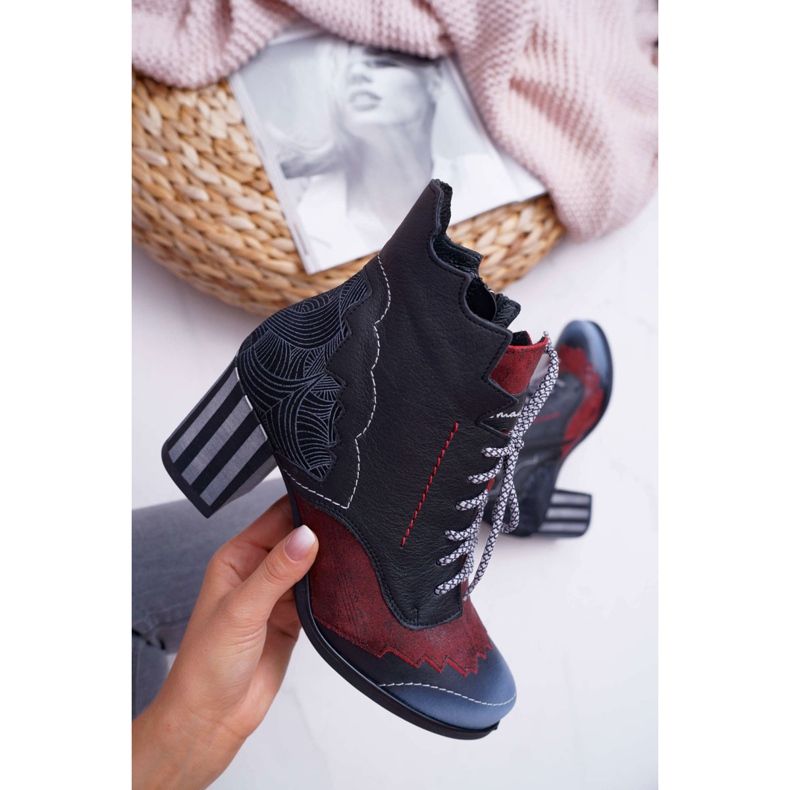 Bottes en cuir pour femmes Maciejka Noir 03190 multicolore 6