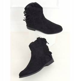 Bottines noires style bohème, noir 688-A99 Noir 2