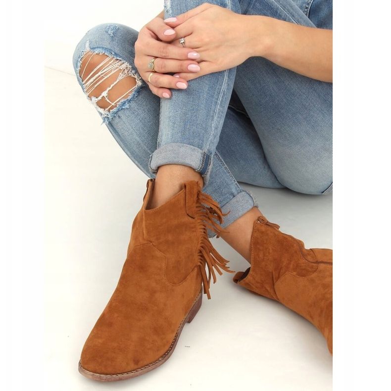 Bottes dans le style de boho camel 688-A99 Camel brun multicolore 2