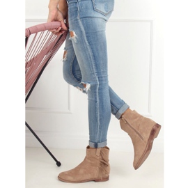 Bottines style bohème, beige 688-A99 Kaki 2