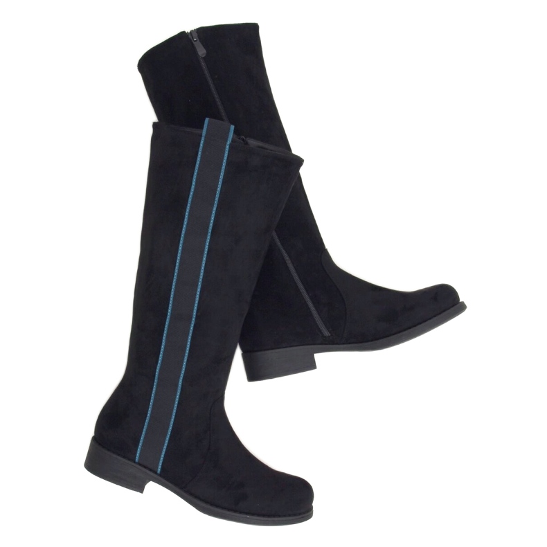 Bottes cavalières femme noires 7962-PG Noir le noir 2