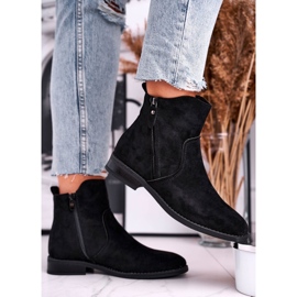 Bottes Cowboy Femme Talon Plat Noir Plemmi 2