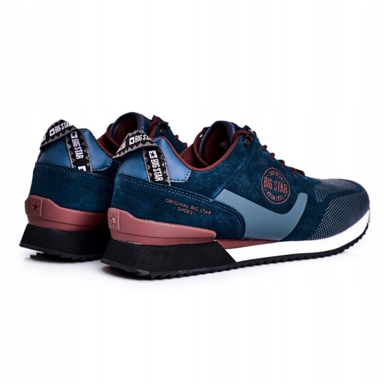 Baskets Sport Homme Big Star Vert GG174549 bleu marin 1