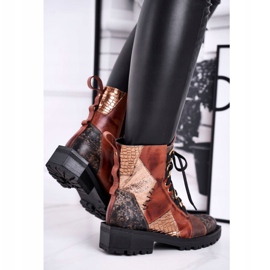 Bottes Femme Cuir Maciejka Rouge 04184-29 / 00-3 brun multicolore 3