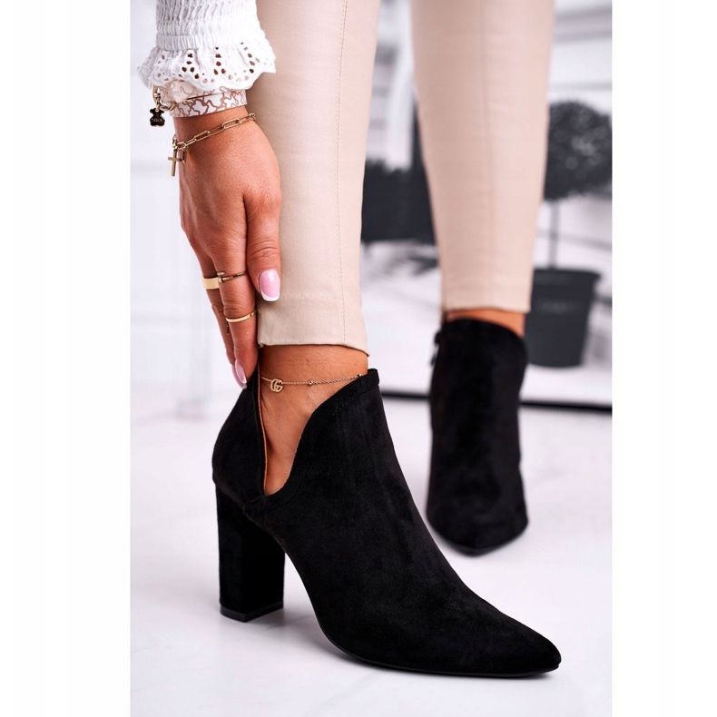 MSMG Bottines Femme Talon Cut Noir Voom 1