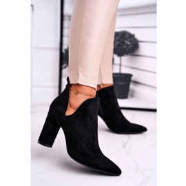MSMG Bottines Femme Talon Cut Noir Voom le noir 2