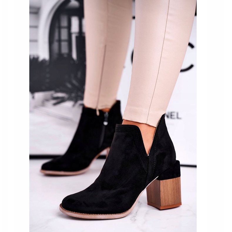 MSMG Bottines à Talons Femme Noires Meliori Dream 1