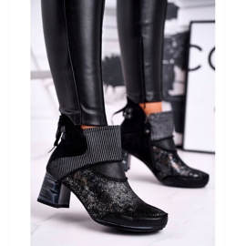 Bottes Chaudes En Cuir Femme Maciejka Bleu Marine 03790-20 1