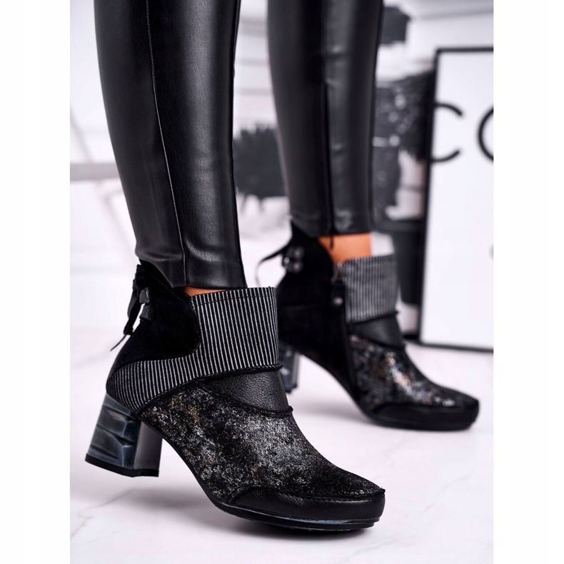 Bottes Chaudes En Cuir Femme Maciejka Bleu Marine 03790-20 1