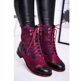 Bottes Chaudes En Cuir Femme Maciejka Violet 04625-23 rouge multicolore 3