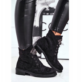 Bottes Chaudes Femme Daim Cristaux Noir Hondus le noir 2