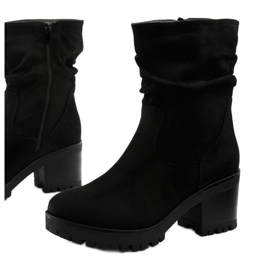 Bottines noires avec une fermeture éclair Pirenassa le noir 1