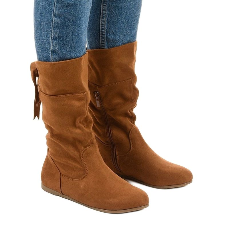 Bottes en daim camel pour femme Bottes Russell brun 1
