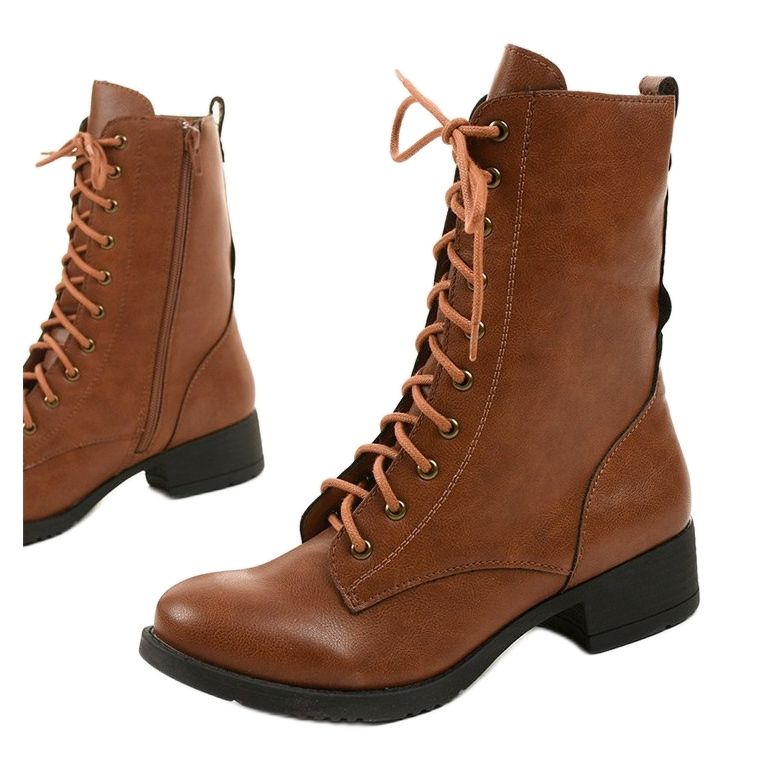 Bottines à lacets marron S10 brun 1