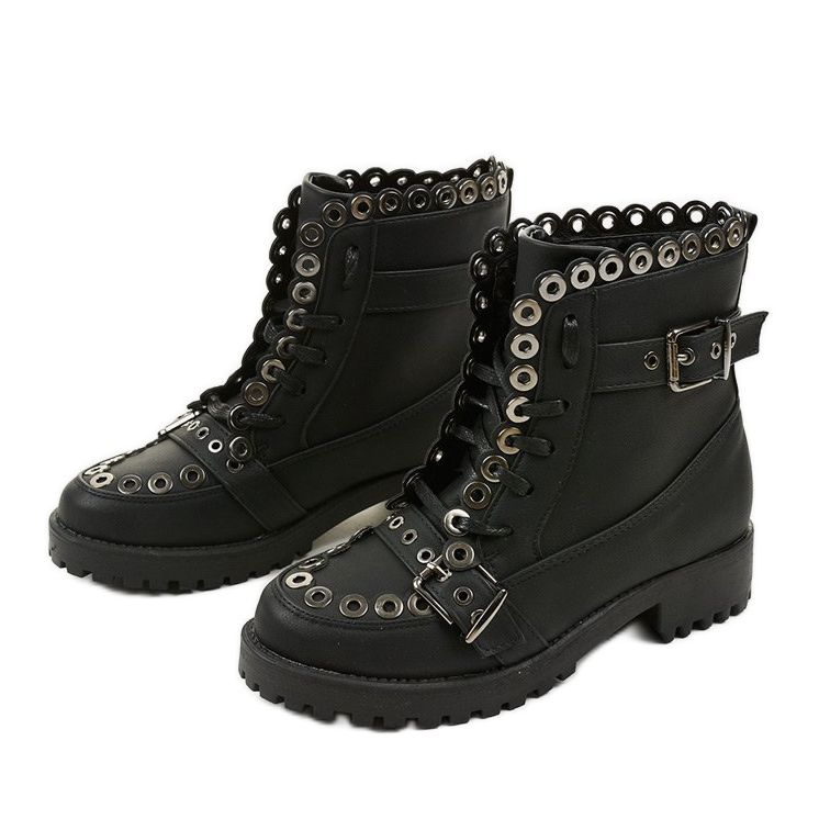 Bottes isolées noires avec une boucle 1370-1 le noir 2