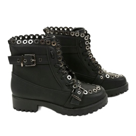 Bottes isolées noires avec une boucle 1370-1 le noir 3