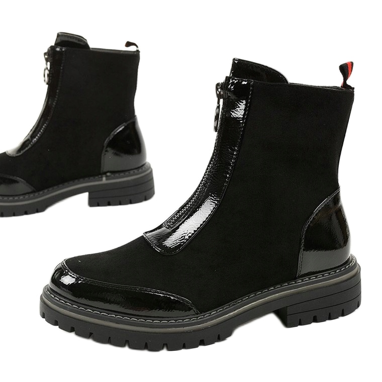 Bottes isolées noires de Youngbend le noir 1
