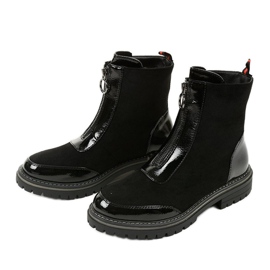 Bottes isolées noires de Youngbend le noir 2