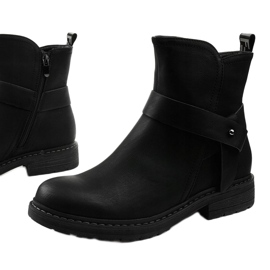 Bottes plates noires pour femmes avec fermeture éclair Graybane 1