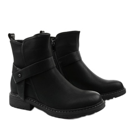 Bottes plates noires pour femmes avec fermeture éclair Graybane 2