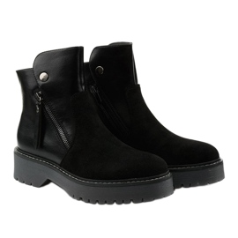 Bottines en daim écologique noir de Brundstan le noir 3