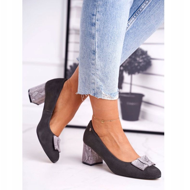 Escarpins pour femmes Maciejka Suede Graphite 3356A-43 / 00-1 multicolore 2