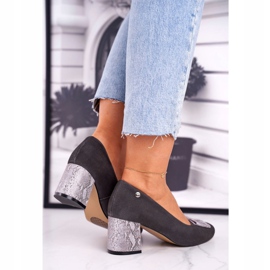 Escarpins pour femmes Maciejka Suede Graphite 3356A-43 / 00-1 multicolore 3