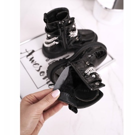 FRROCK Bottines Enfant Chauffées De Fourrure, Laqué Noir Dolly le noir 4