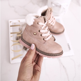 EVE Bottes de Trappeurs Chaudes Enfant Rose Maestro 2