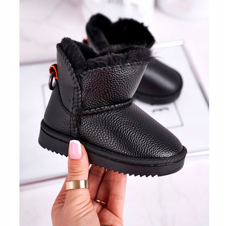 Apawwa Bottes de Neige Enfant Chaudes Noir June 2