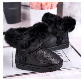 Apawwa Bottes de neige pour enfants isolées Marella noires avec fourrure le noir 1