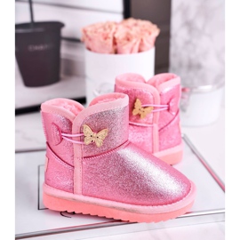 Apawwa Bottes de neige chaudes pour enfants avec un papillon rose Cosmic 2