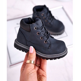 Apawwa Chaussures de randonnée enfant garçon bleu marine Moa 2