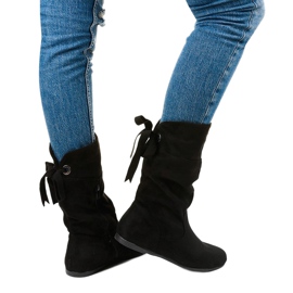 Bottes en daim pour femmes Bottes Russell le noir 2