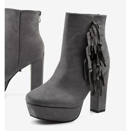 Bottines grises à franges 1272-5 1