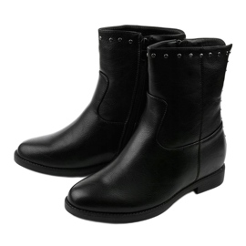Bottes noires avec un coin caché et des lettres Nambi le noir 2