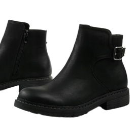 Bottes Woodbreath isolées plates noires le noir 1
