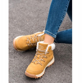 Ax Boxing Chaussures de trekking avec peau de mouton jaune 4