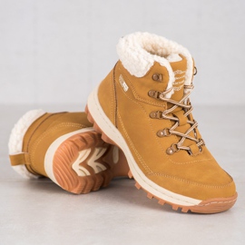 Ax Boxing Chaussures de trekking avec peau de mouton jaune 2