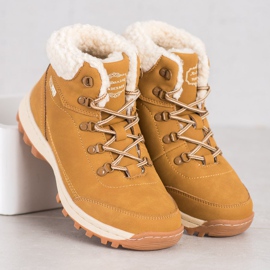 Ax Boxing Chaussures de trekking avec peau de mouton jaune 3