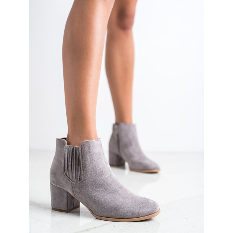 Bella Paris Bottines Courtes En Daim beige 1