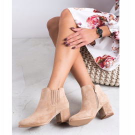Bella Paris Bottines Courtes En Daim beige 1