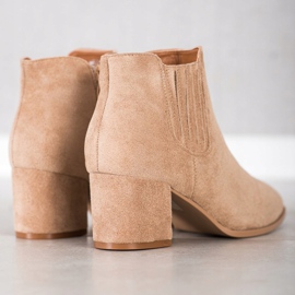 Bella Paris Bottines Courtes En Daim beige 2