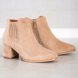 Bella Paris Bottines Courtes En Daim beige 3