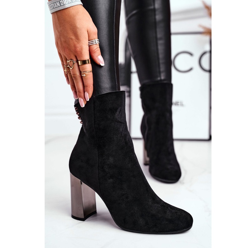 Bottes à talons pour femmes noires Trens le noir 1 Bottes à talons pour femmes noires Trens le noir 1
