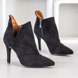 Bella Paris Chaussures élégantes sur un talon haut noir 1
