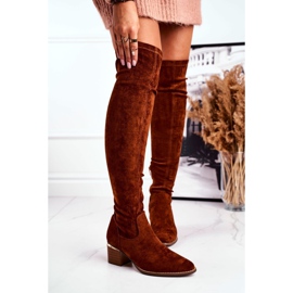 FRBS Bottes Hautes Femme Eco-Suede Camel Indigo multicolore 1 FRBS Bottes Hautes Femme Eco-Suede Camel Indigo multicolore 1