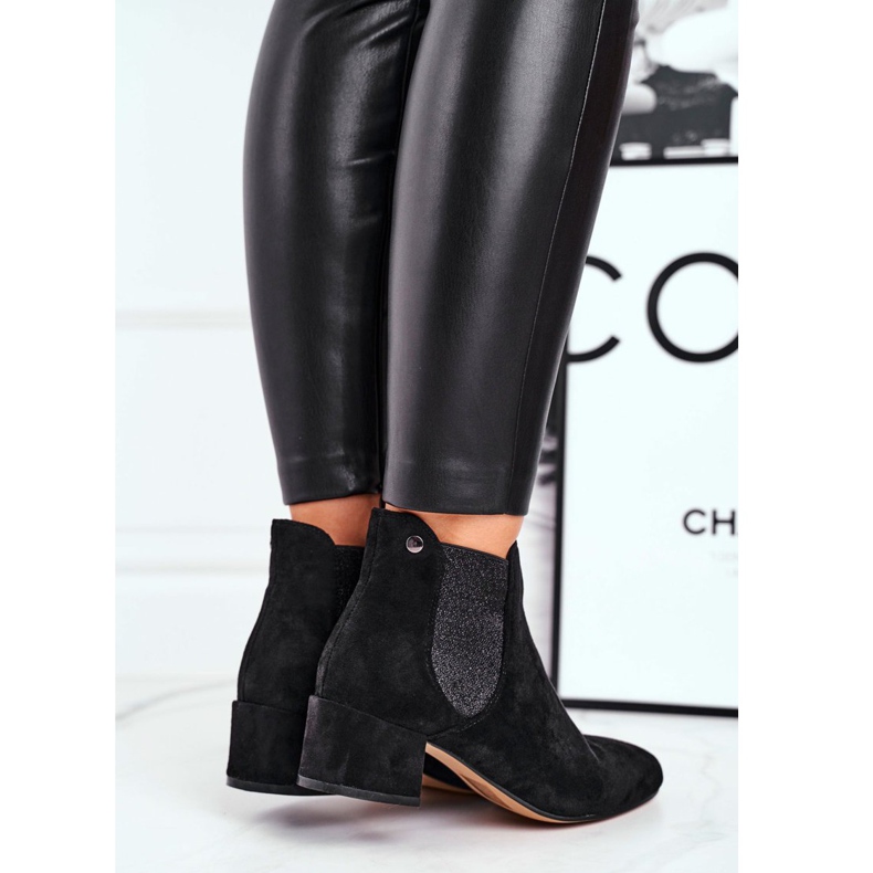 Bottines Tersavolle noires à talon bas pour femmes 2