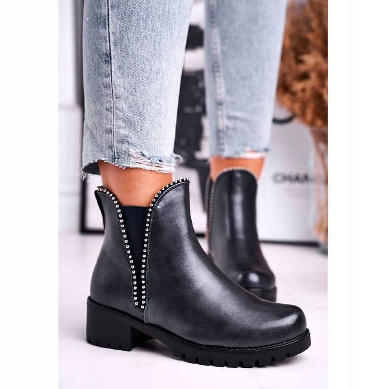 Bottines Femme Warm Bleu Marine Étoilé 2